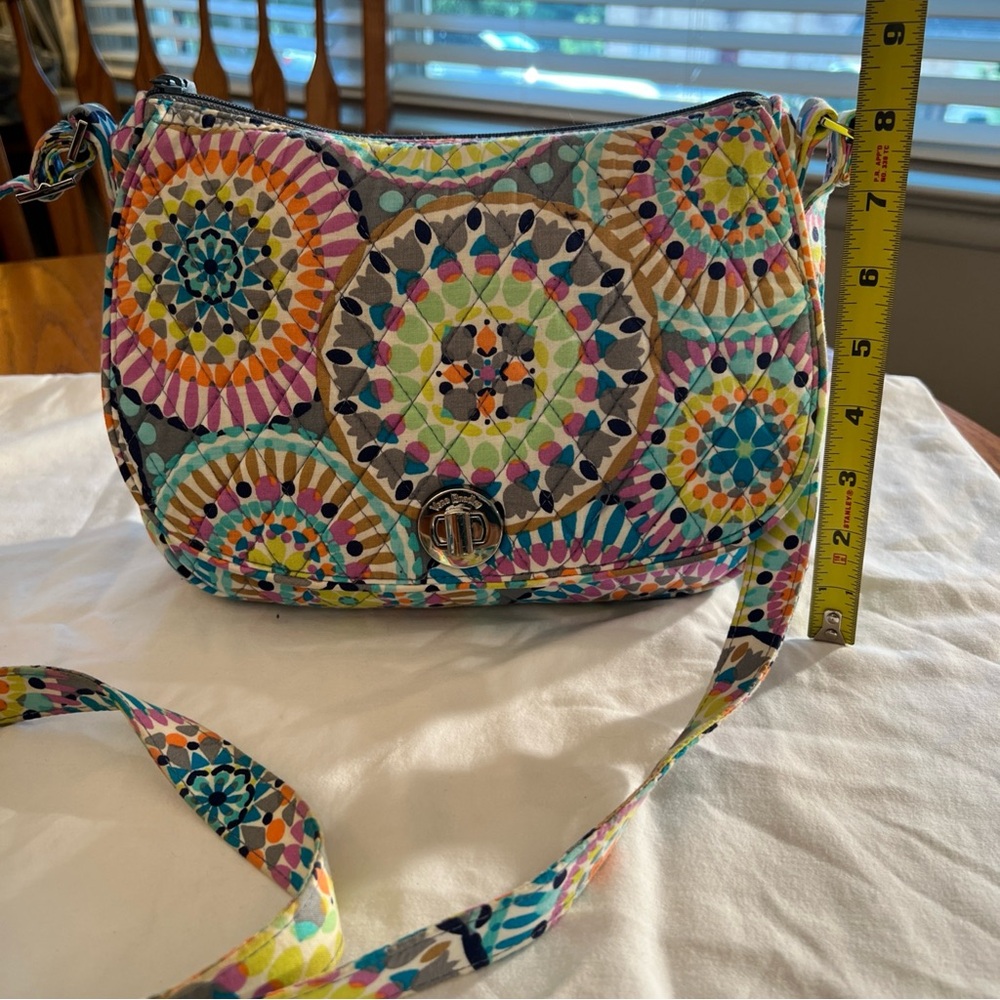 Vera Bradley Glenna Saddle Crossbody Bag Sunny Medallions